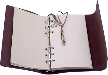 Harry Potter Themed Vintage-Style Leather Journal - Blue