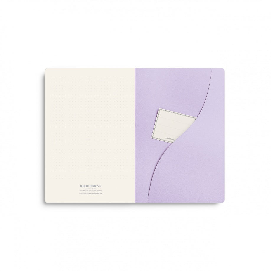Jottbook pur (A5), 80 numbered pages, dotted, Lilac, pack of 3