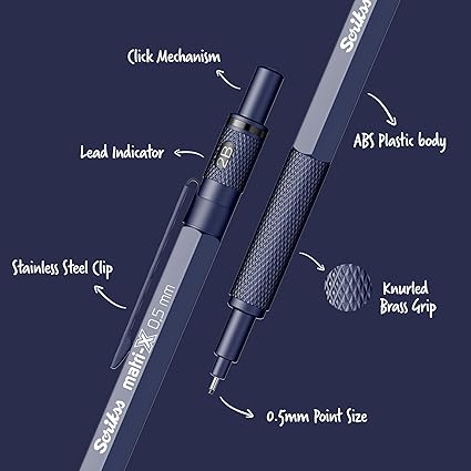 Scrikss Matri-X 0.5mm Mechanical Pencil - Dark Blue