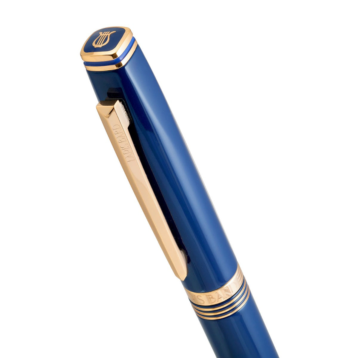 Lapis Bard Contemporary Blue Gold Ball Pen with Ducorium Blue Wallet