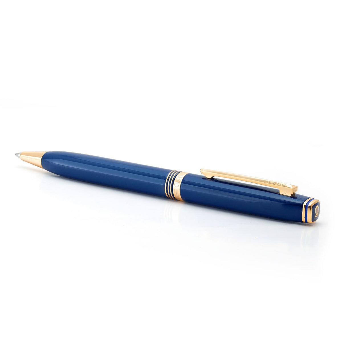 Lapis Bard Contemporary Blue Gold Ball Pen with Ducorium Blue Wallet