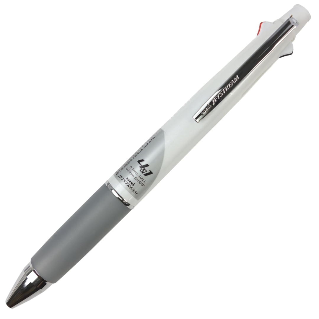 Uni 4 & 1 Multifunction Ball Pen White ( 4 Pen + 1 Pencil)