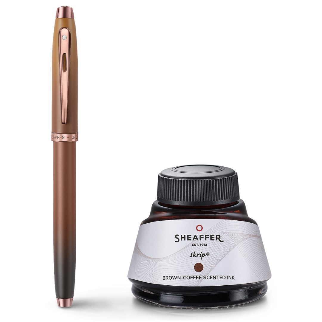 Sheaffer 100 Coffee Edition Fountain Pen with Coffee Scented Ink