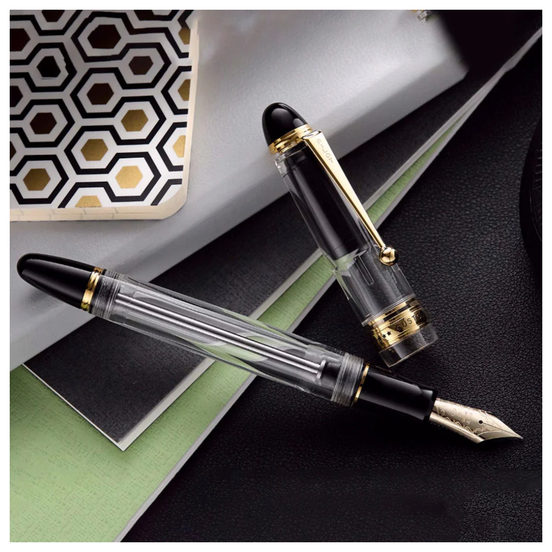 Pilot Custom 823 Clear Gold Trim Fountain Pen (14K Gold Nib)