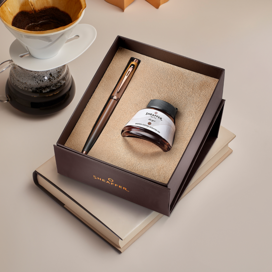 Sheaffer 100 Coffee Edition Fountain Pen with Coffee Scented Ink