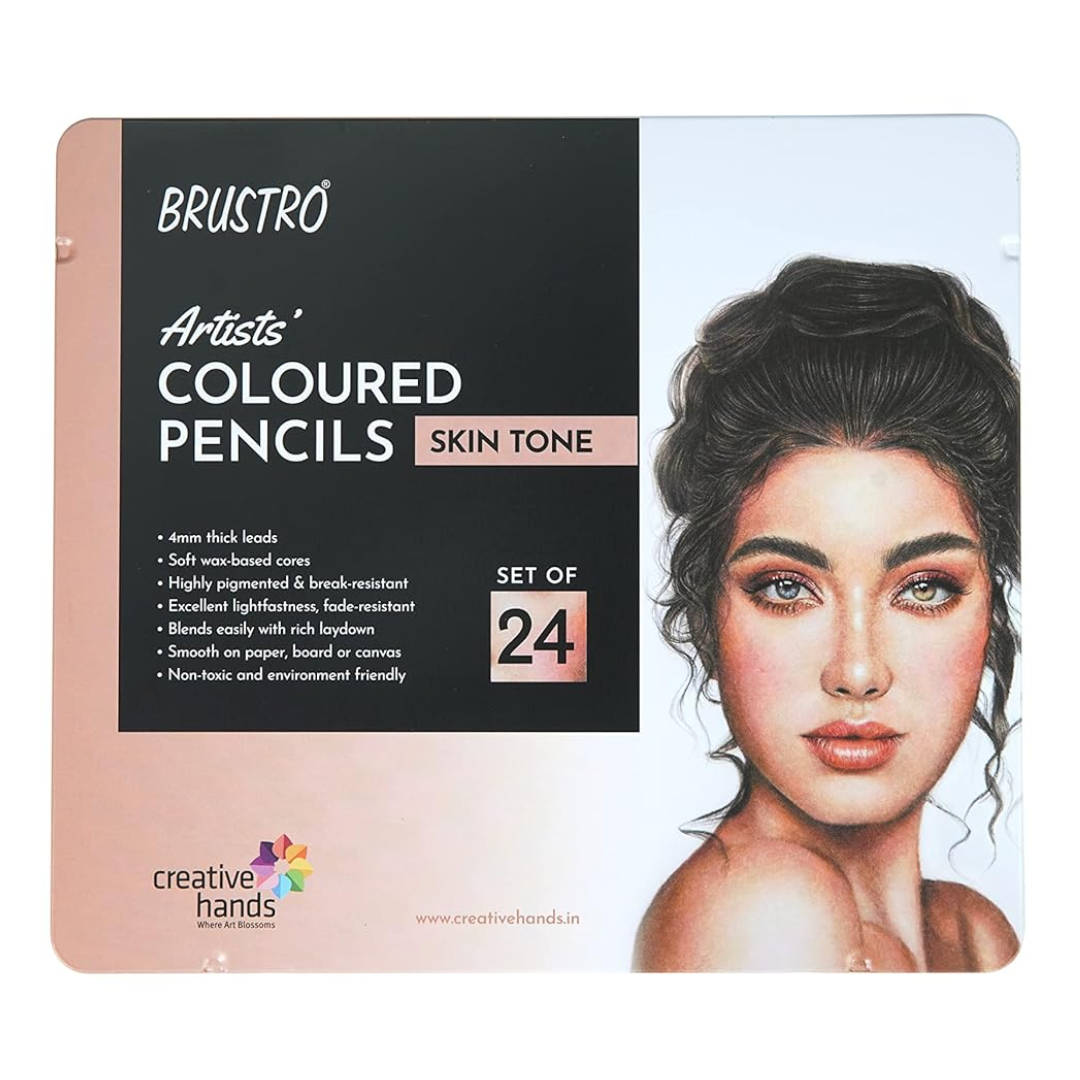 Brustro Skin Tone Colour Pencil - 24 Shades Set