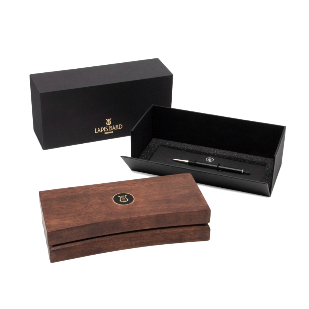 Lapis Bard Contemporary Torque Hickory Ball Pen (Also Convertible to Pencil)