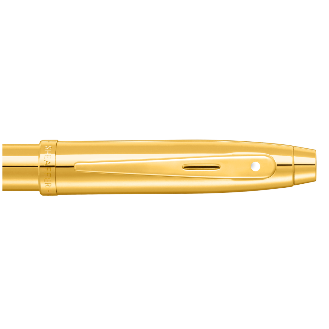 Sheaffer 100 Glossy PVD Gold Roller Pen