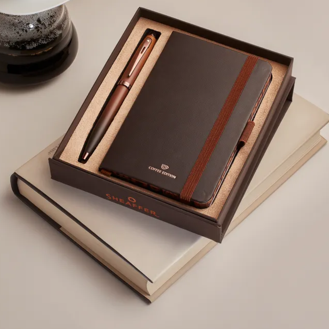 Sheaffer Coffee Edition Ballpoint Pen with & Small Notebook