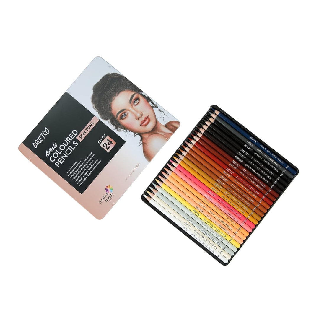 Brustro Skin Tone Colour Pencil - 24 Shades Set