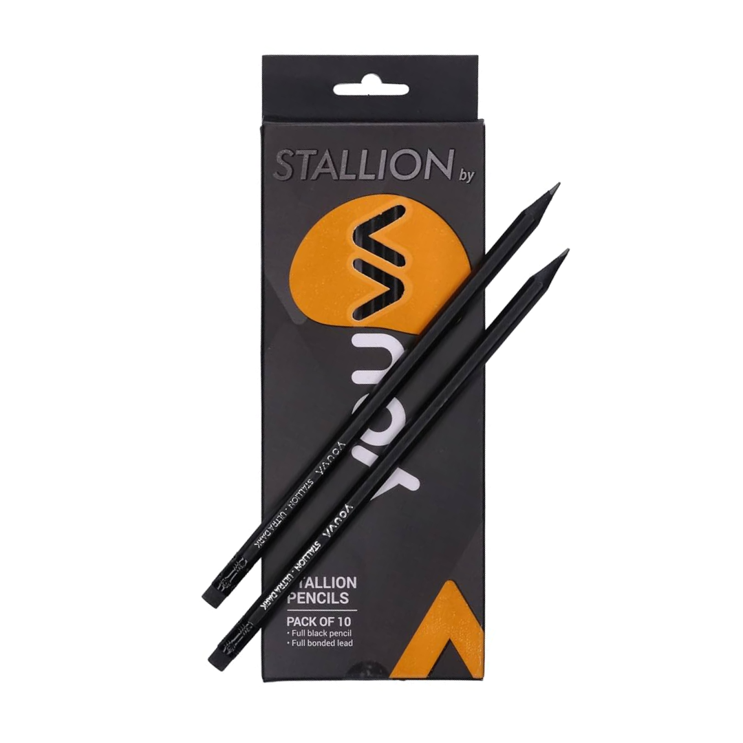 Youva Stallion Black Pencil - 10 Pencils Pack