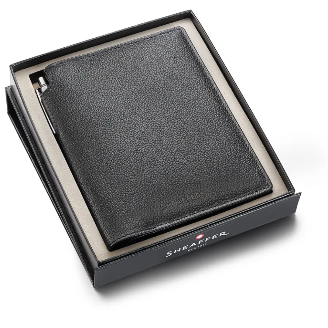 Sheaffer Gift Set Sentinel Ballpoint Pen with Leather Passport Holder
