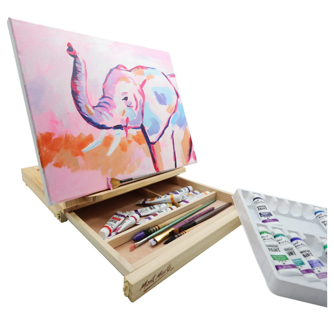 Mont Marte Tabletop Easel with Drawer (Wooden)