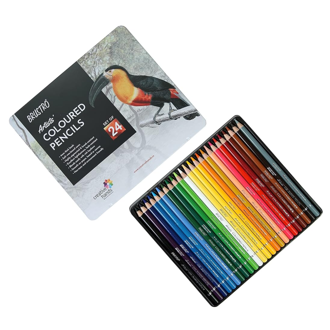 Brustro Coloured Pencils - 24 Shades Set