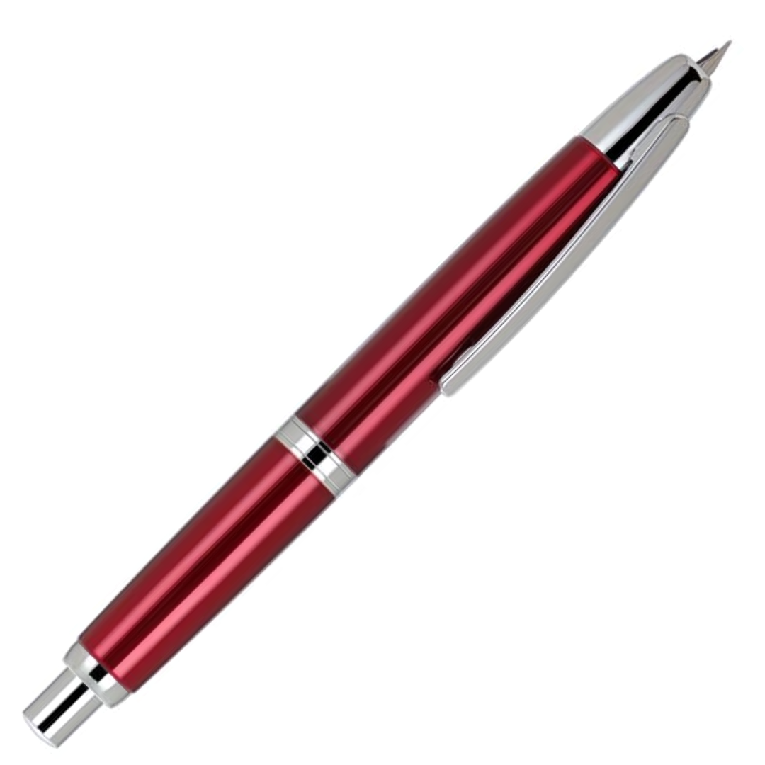 Jinhao Capless Clicking Fountain Pen Red (With Ink Bottle)