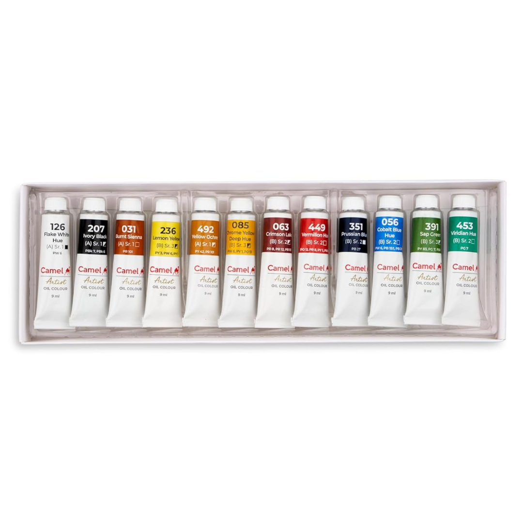 Camel Artist Oil Color 9ml - 12 Shades Box