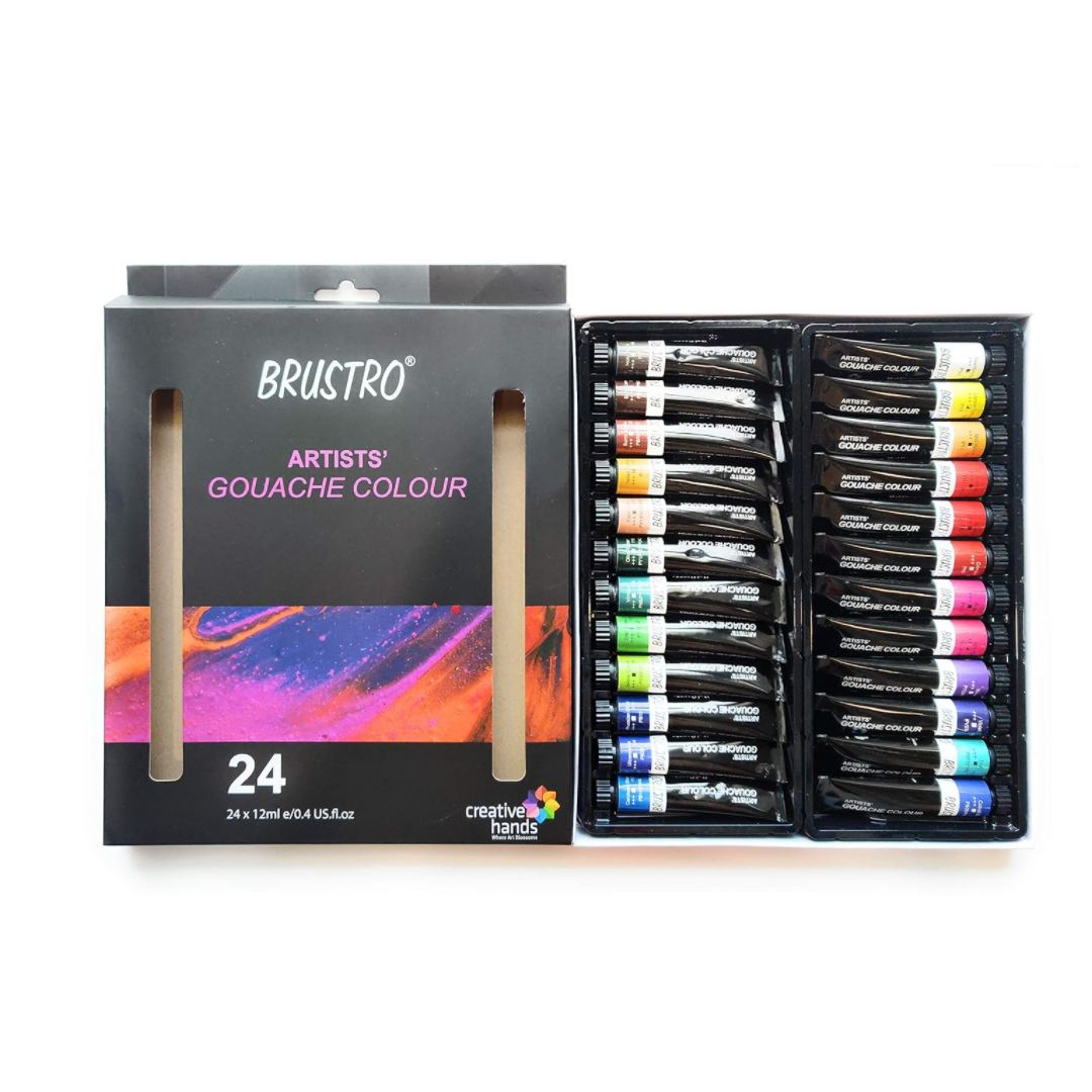 Brustro Gouache Colour 24 Shades Set (12ml Each Colour)