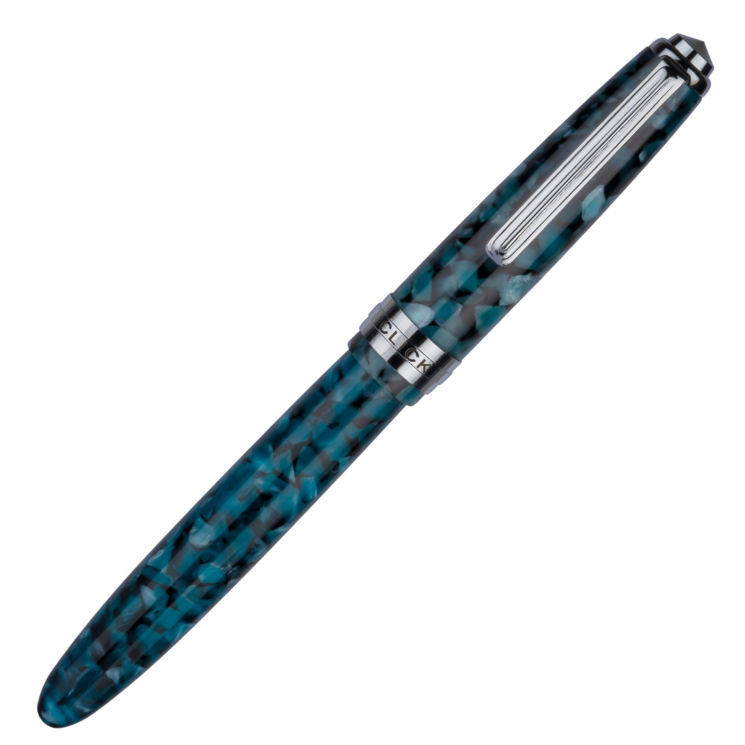 Click Falcon Premium Acrylic Fountain Pen Glacier Blue