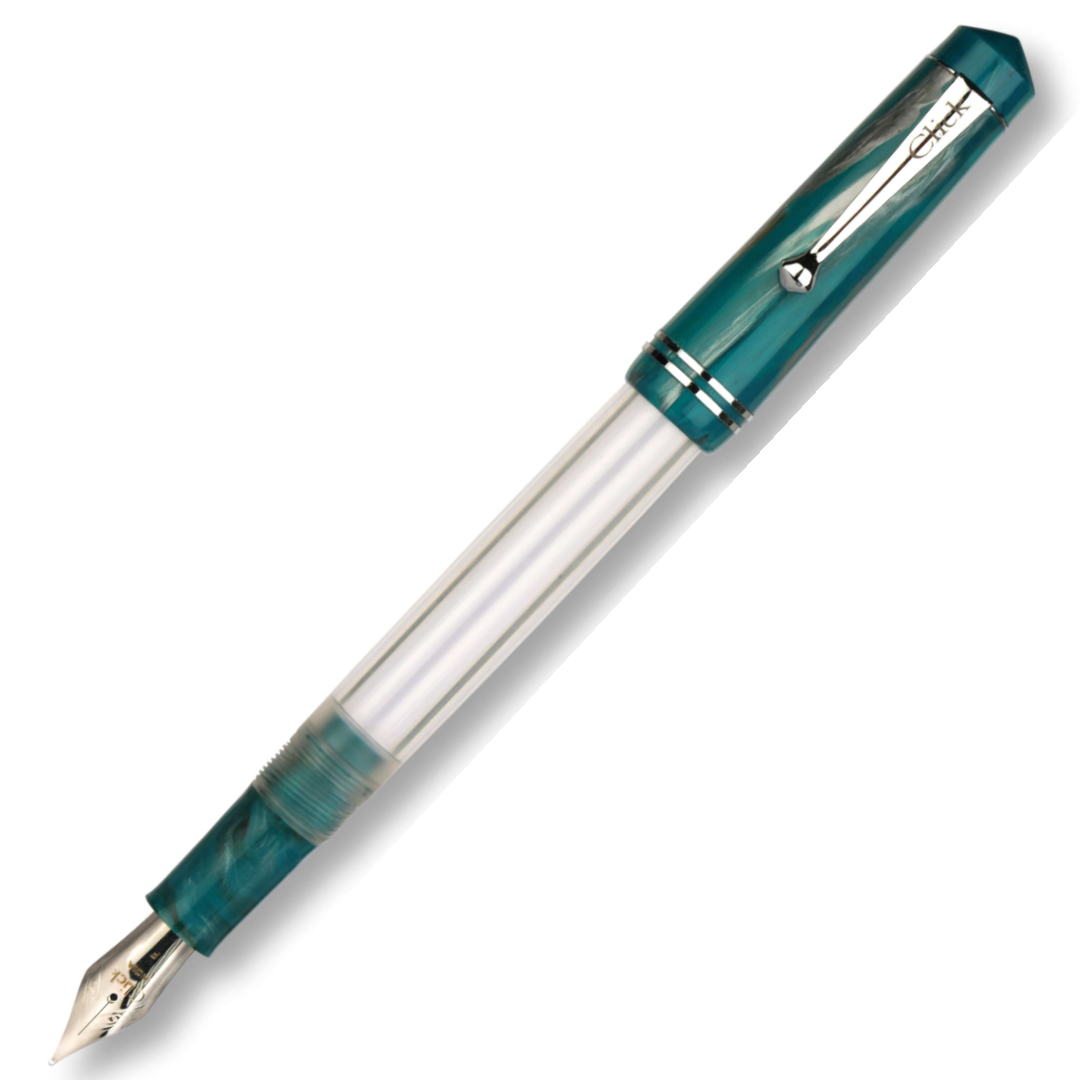 Click Aristocrat HT Fountain Pen Peacock Blue Marble