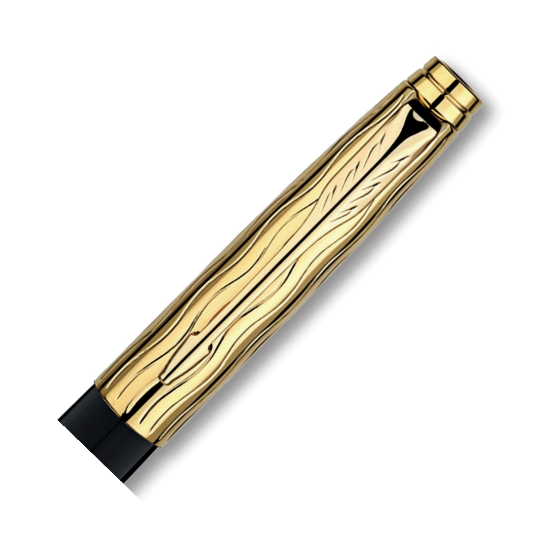 Parker Aster Essential Black & Gold - Gold Trim Roller Pen