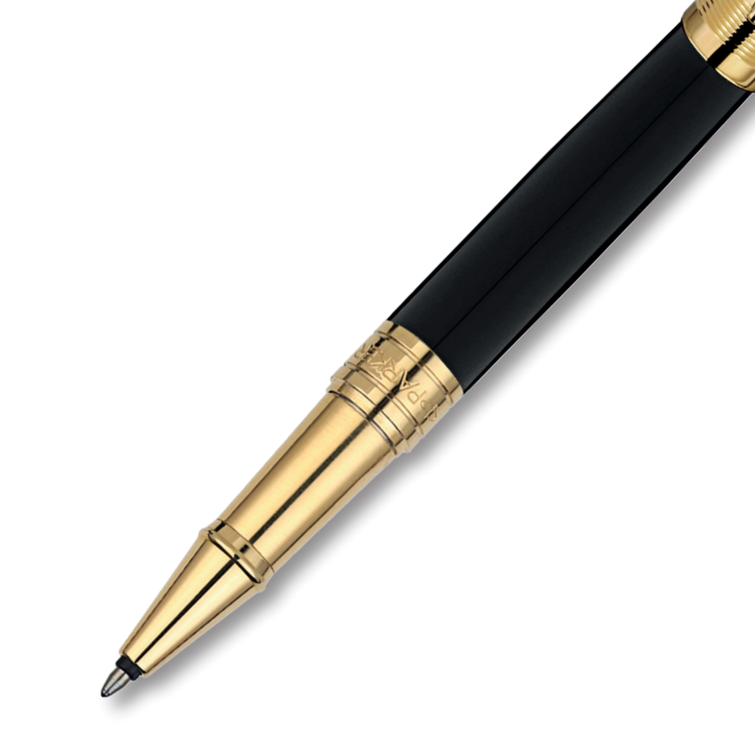Parker Aster Deluxe Black & Gold - Gold Trim Roller Pen