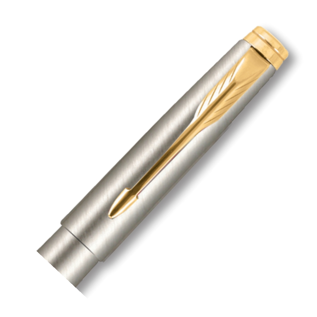 Parker Aster Brushed Metal Gold Trim Roller Pen