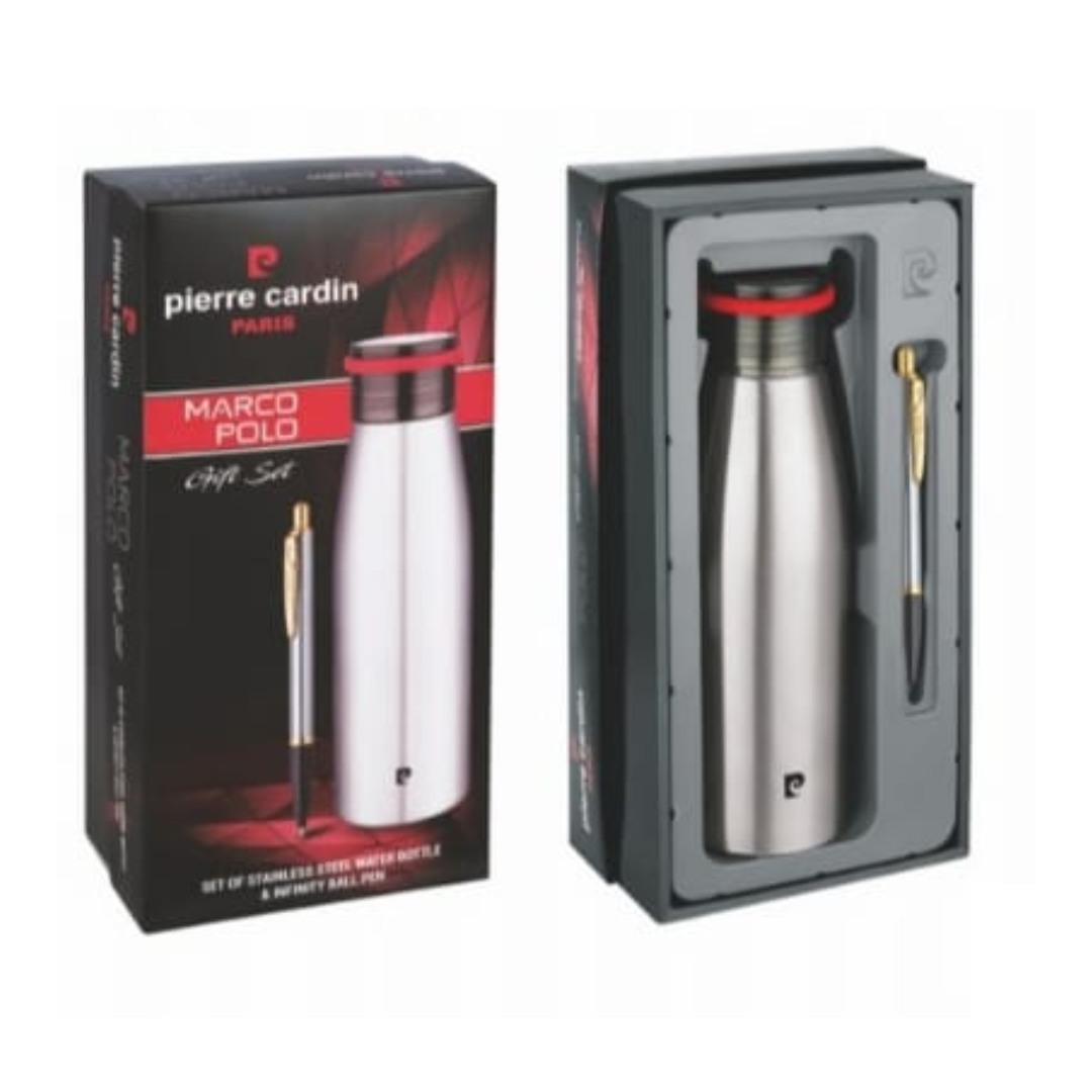 Pierre Cardin Marcopolo Pen and Water Bottle Gift Set