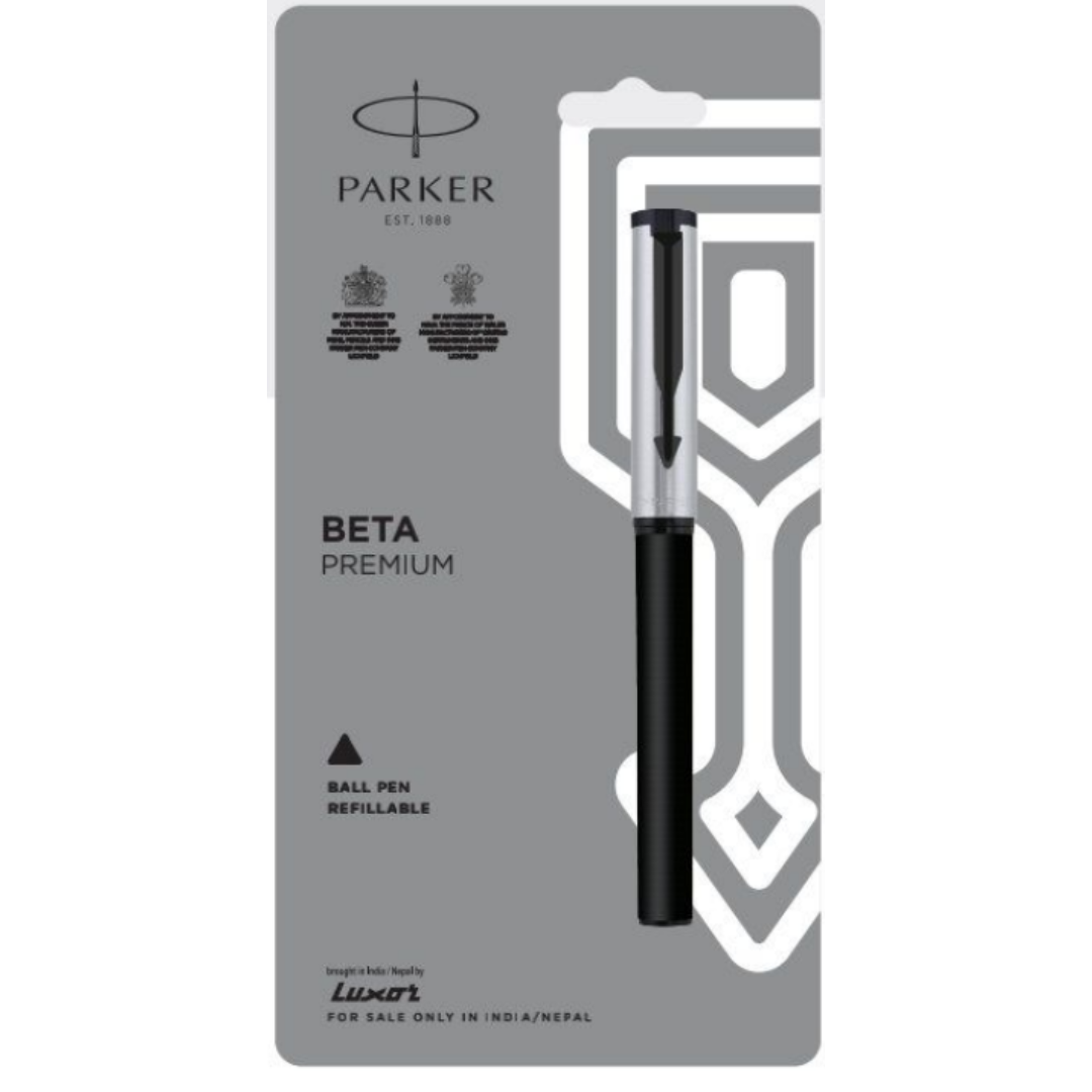Parker Beta Premium Ball Pen - Black Silver