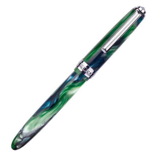 Click Falcon Acrylic CT Fountain Pen Green-Blue