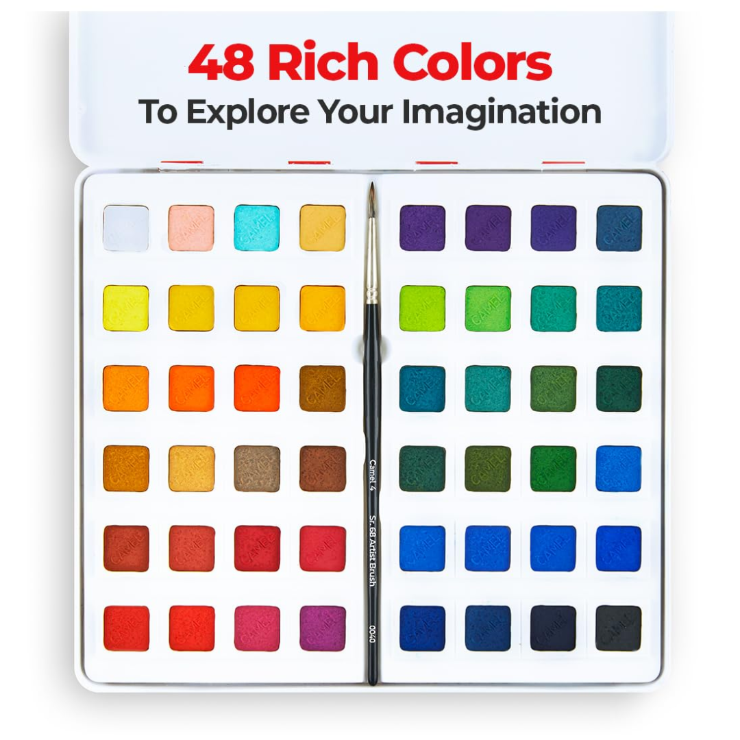 Camel Artist Water Colour Cakes 48 Shades
