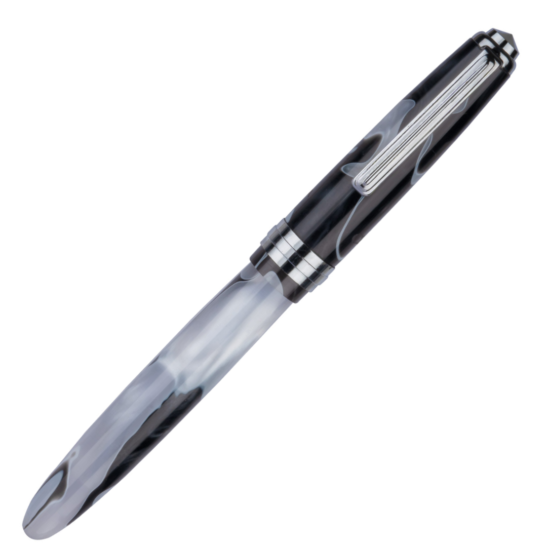 Click Falcon Acrylic CT Fountain Pen Black White