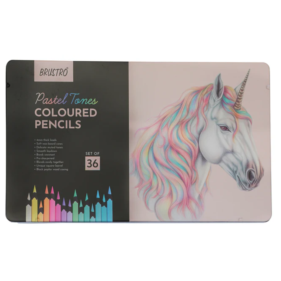 Brustro Pastel Colour Pencils - 36 Shades Set