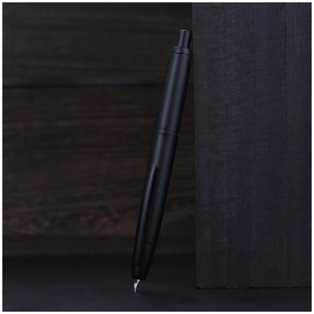 Jinhao Capless Clicking Fountain Pen Matt Black (With Ink Bottle)