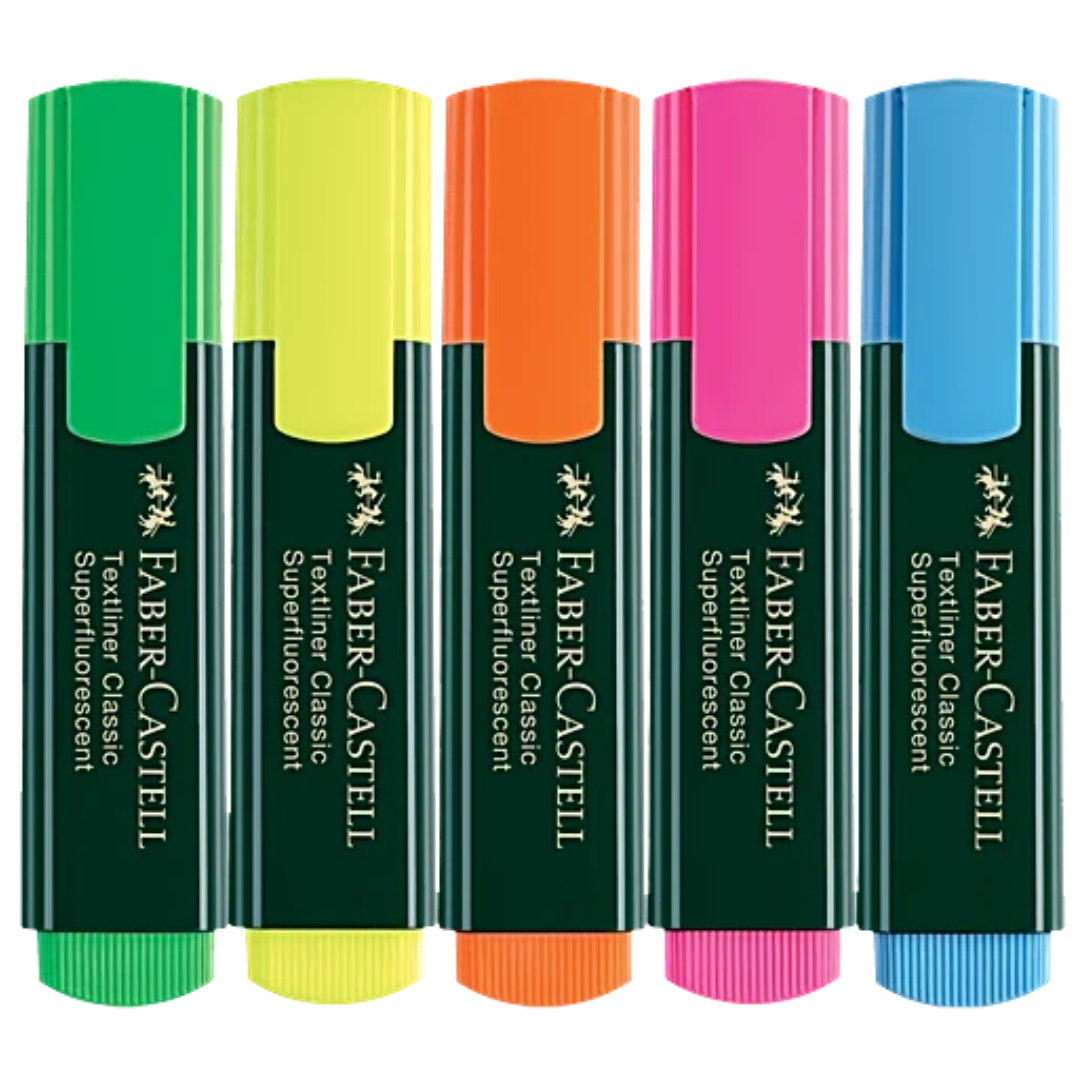 Faber Castell Textliner Highlighter 5 Shades Set
