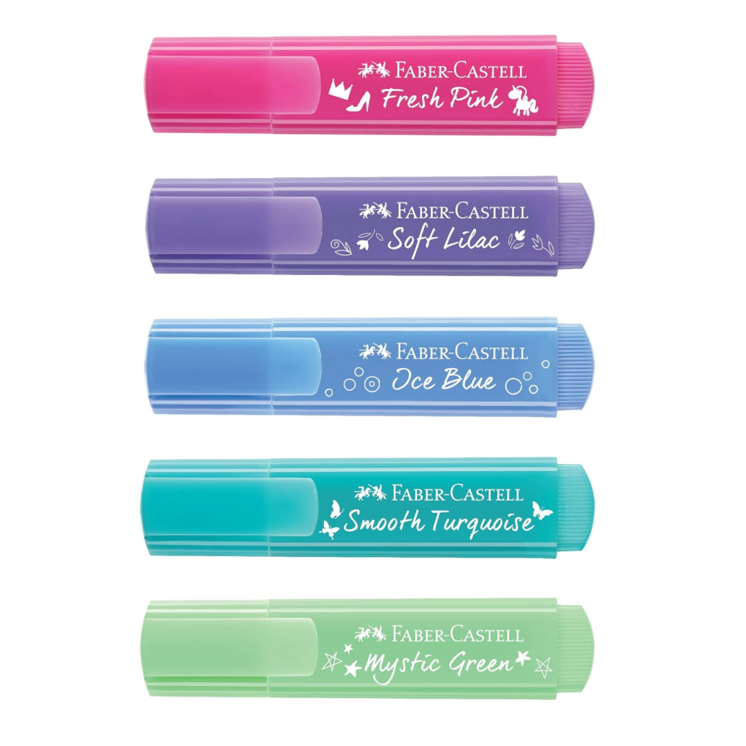 Faber Castell Textliner Highlighter 5 Pastel Shades Set