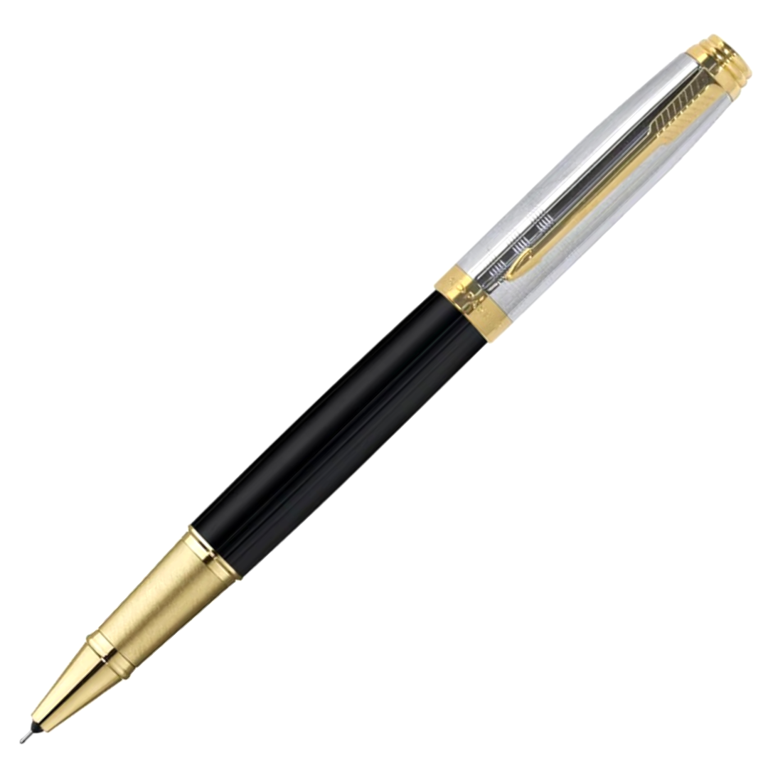 Parker Ambient Deluxe Black Gold Trim Roller Pen