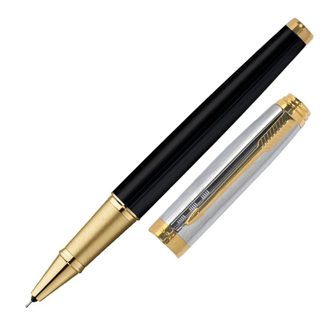 Parker Ambient Deluxe Black Gold Trim Roller Pen