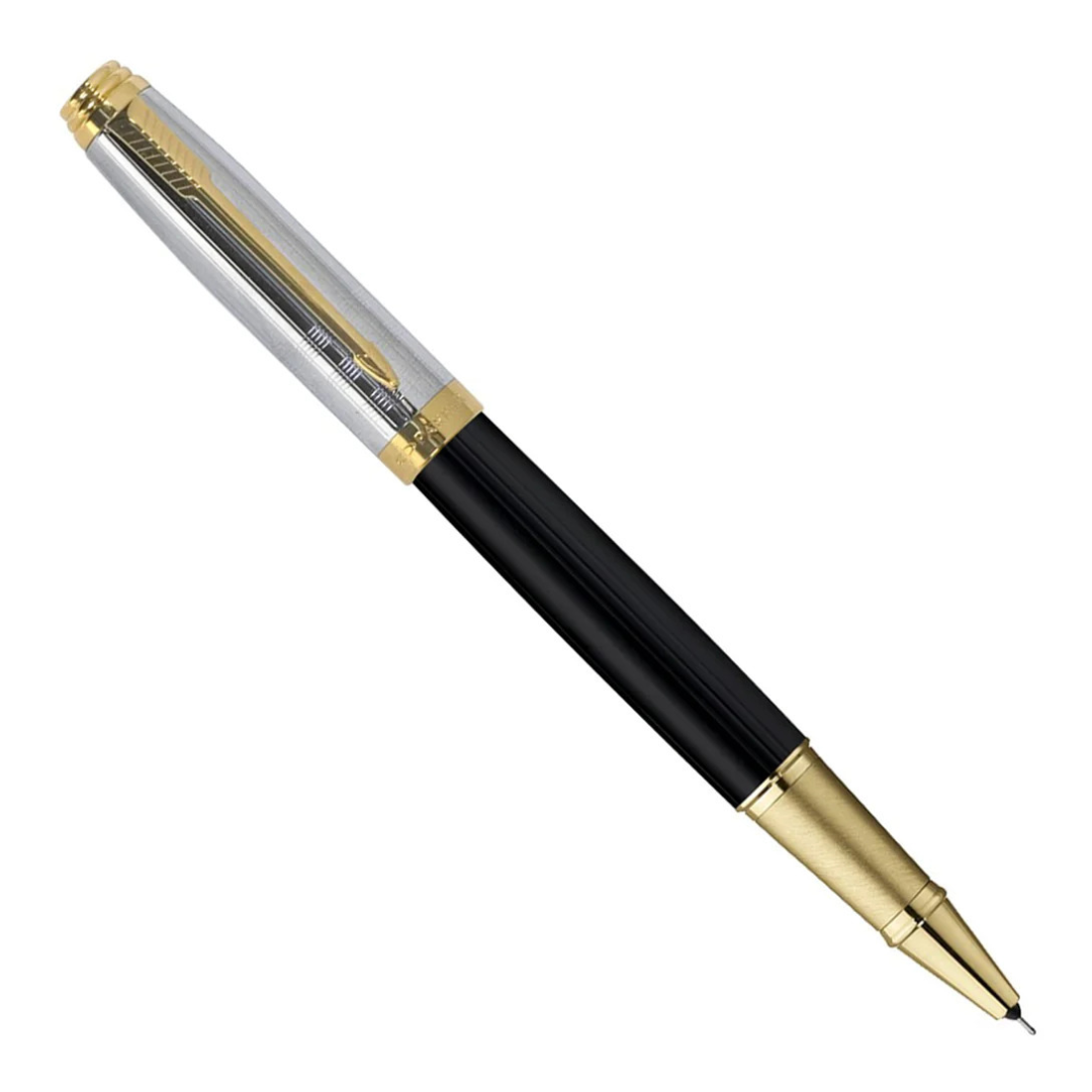 Parker Ambient Deluxe Black Gold Trim Roller Pen