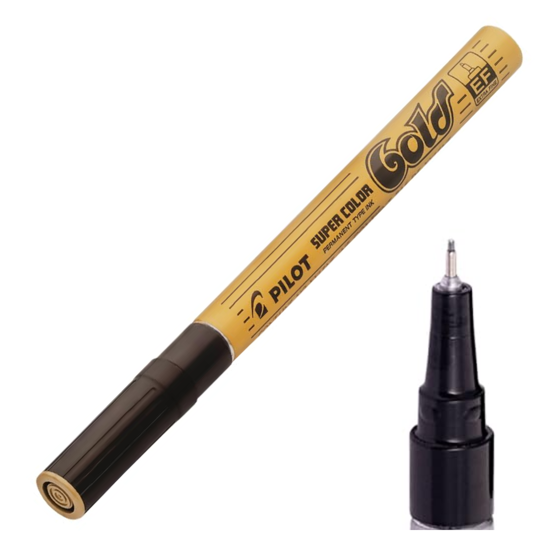 Pilot Extra Fine Permanent Marker Gold – PEN SOUQ