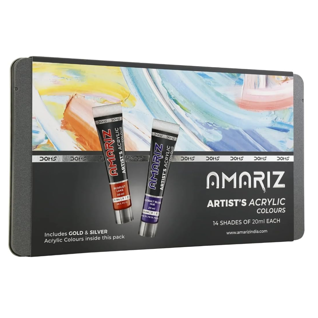 Doms Amariz Artist Acrylic 14 Shades Set (20ml Each Colour)