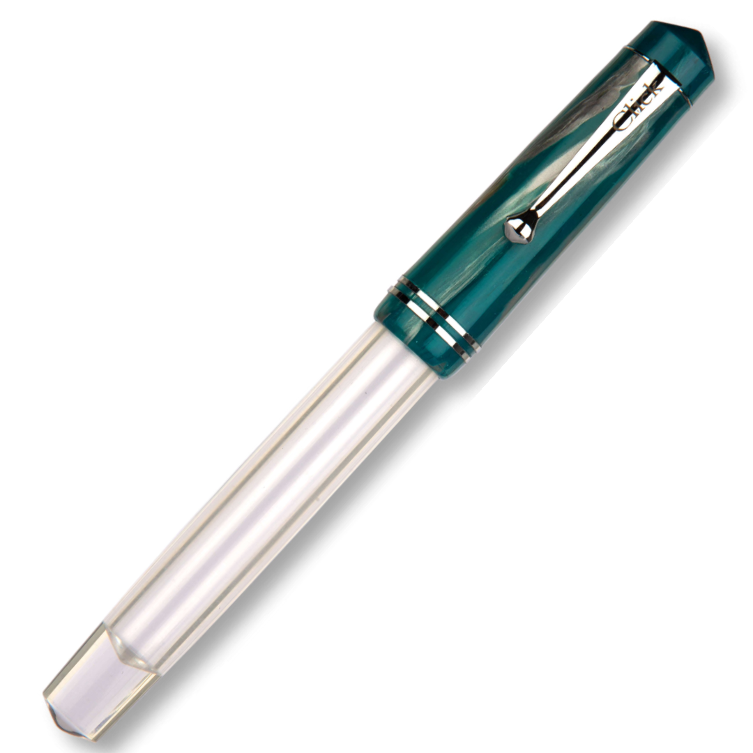 Click Aristocrat HT Fountain Pen Peacock Blue Marble