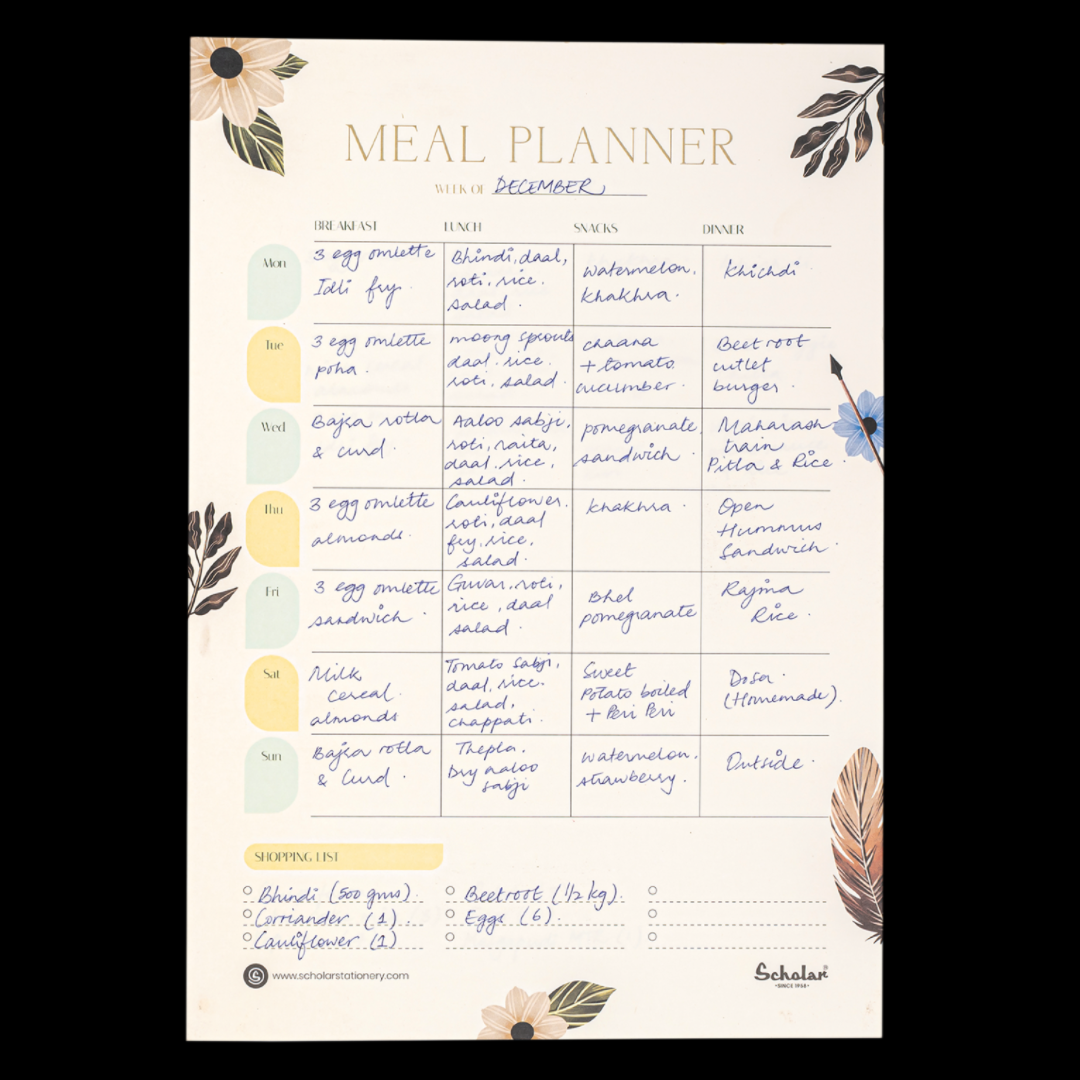 Scholar Meal Planner Vertical