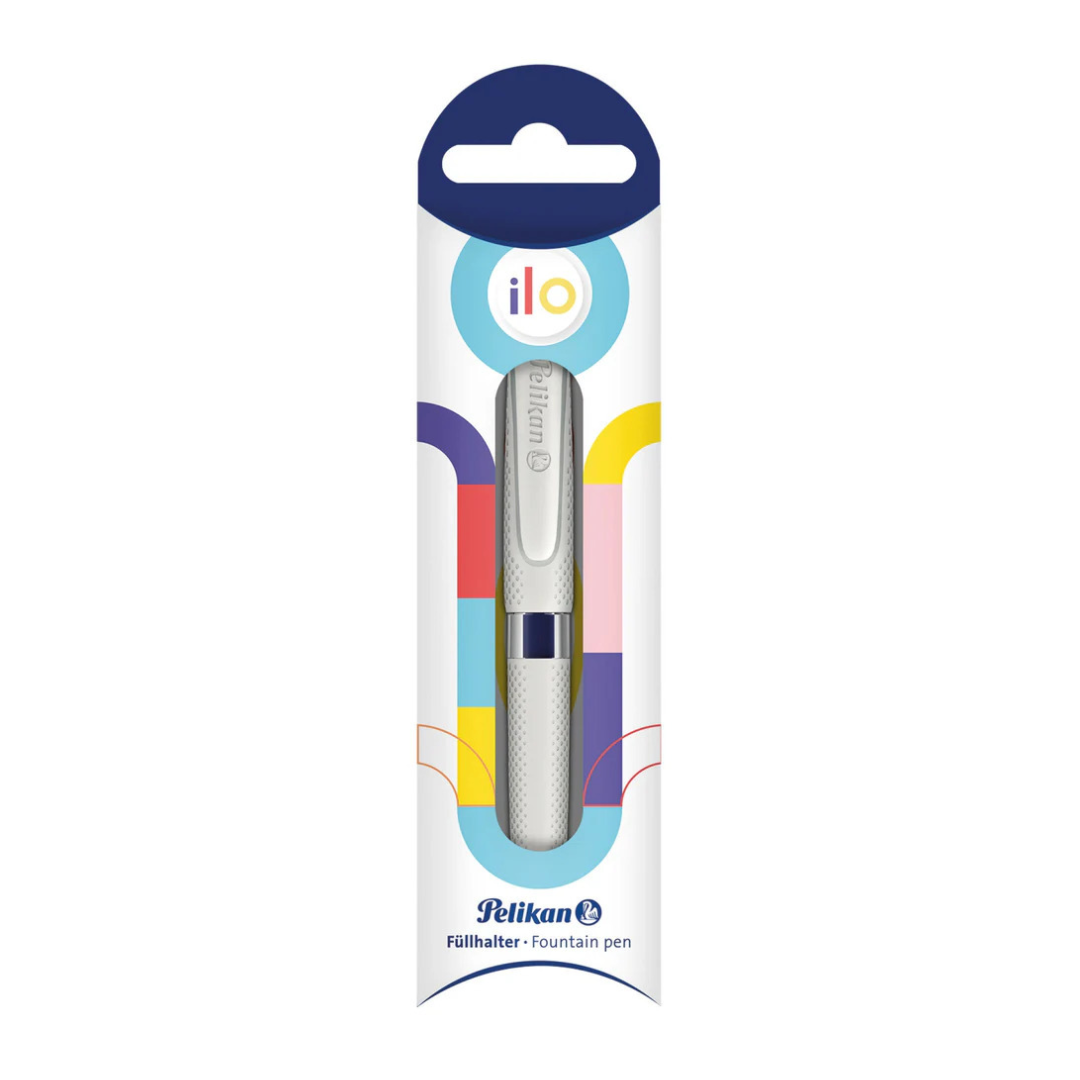 Pelikan ILO White Fountain Pen - Medium Nib