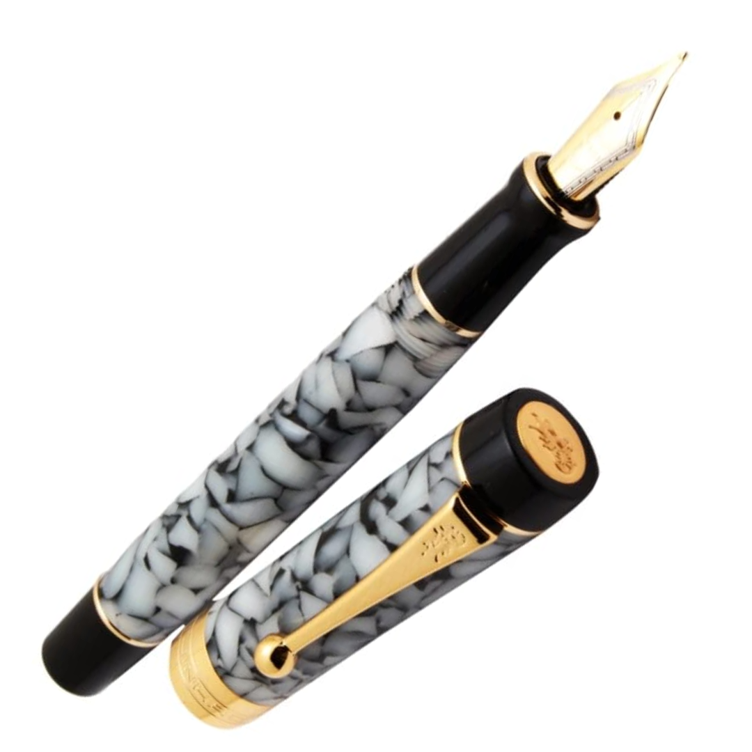 Jinhao Acrylic Marble Fountain Pen (With Ink Bottle)