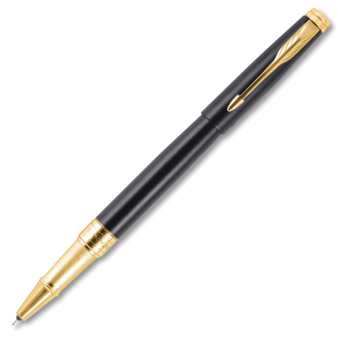 Parker Aster Matt Black Gold Trim Roller Pen