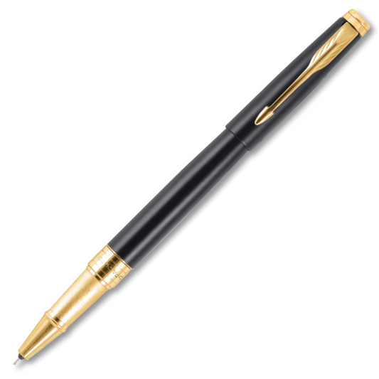 Parker Aster Matt Black Gold Trim Roller Pen