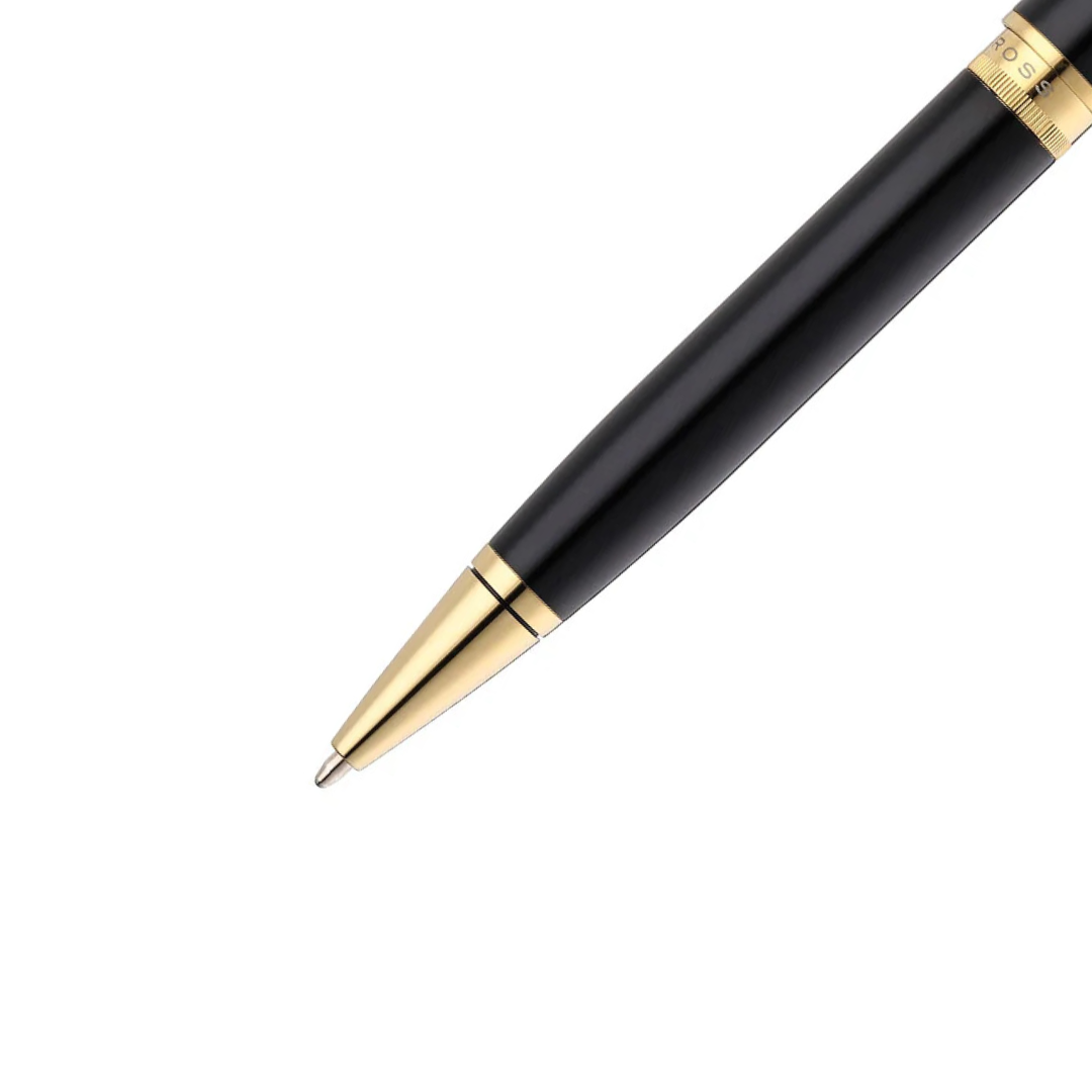 Cross Foundry Glossy Black Lacquer with Gold Trims Ballpoint Pen
