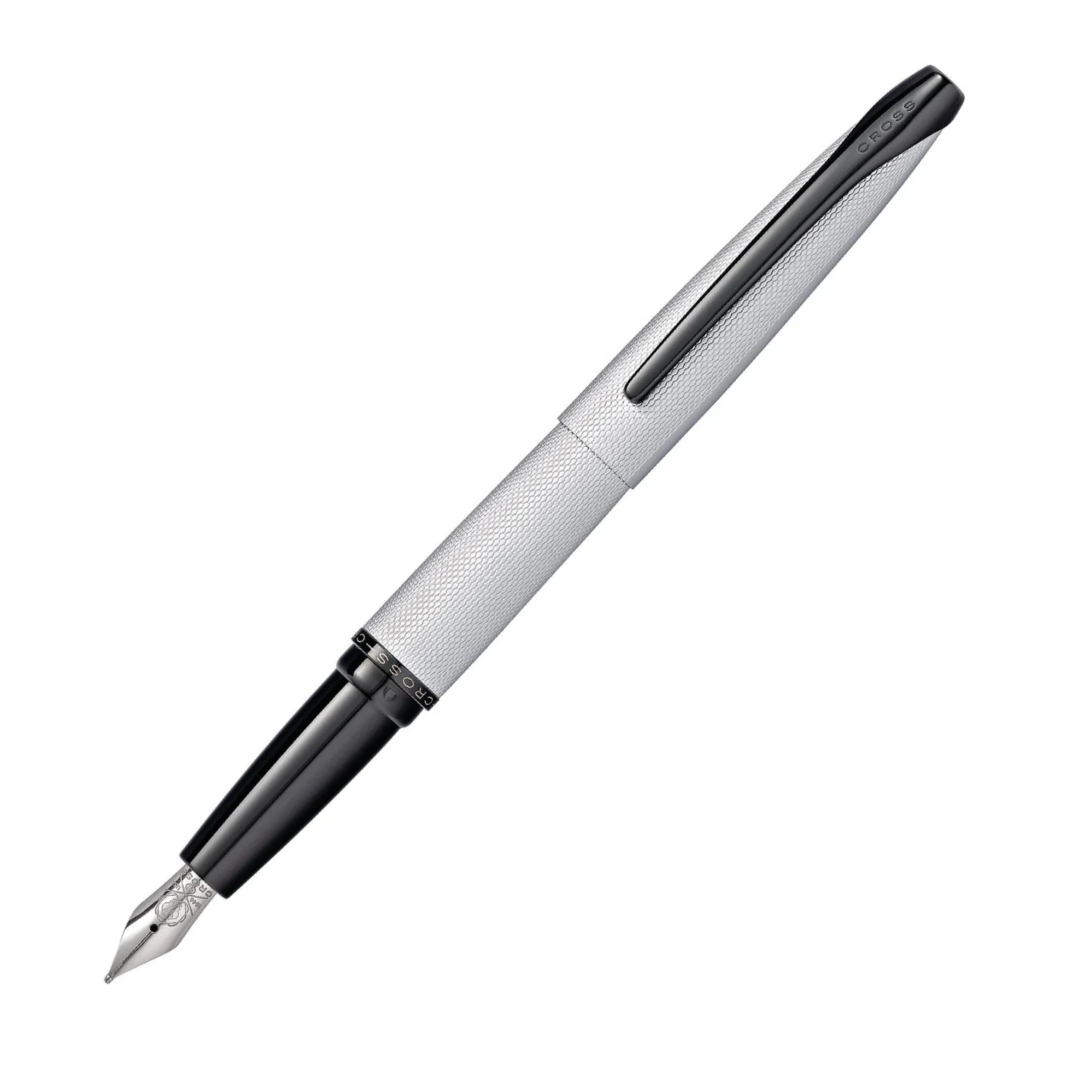 Cross ATX Brushed Silver Fountain Pen - Medium Nib