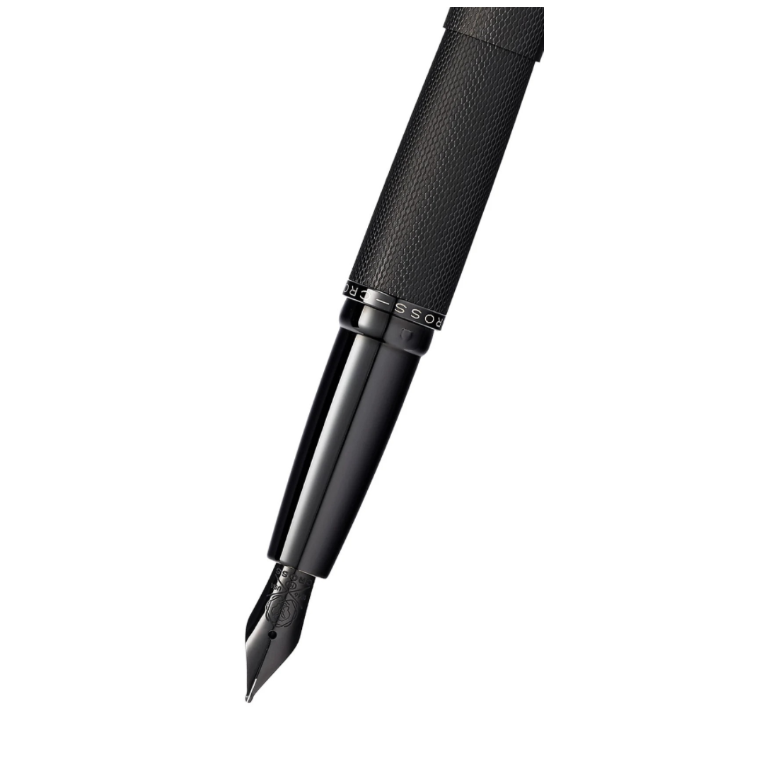 Cross ATX Brushed Black Fountain Pen - Medium Nib