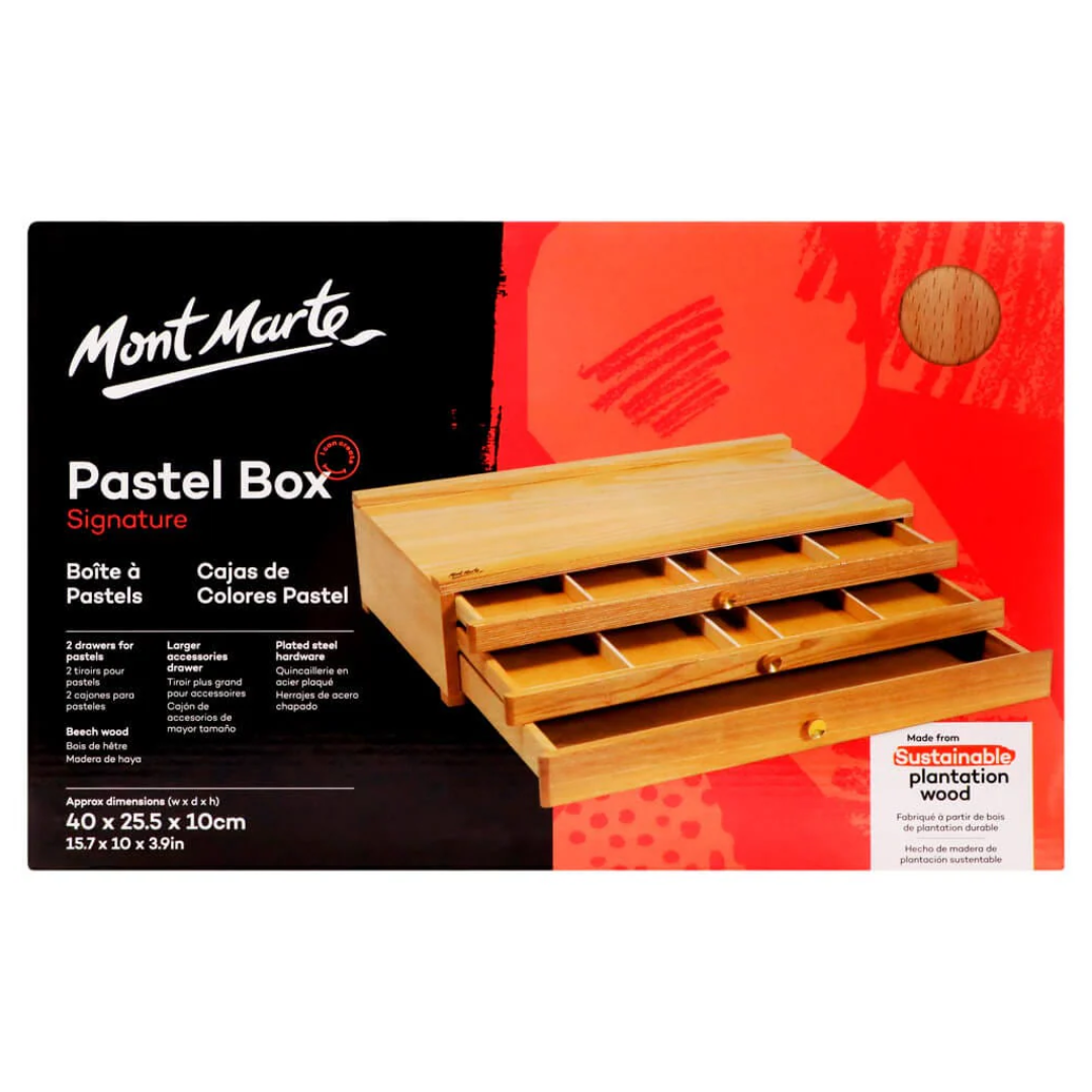 Mont Marte Pastel Box (Empty Wooden Box)